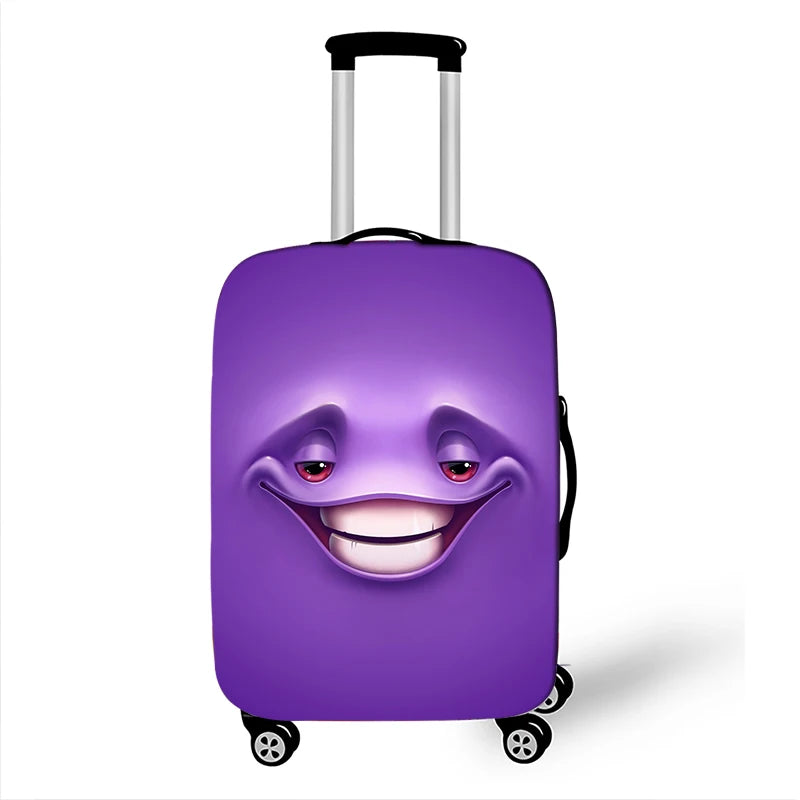 Funny Expression Luggage Covers | Elastic Suitcase Protector (S–XL)