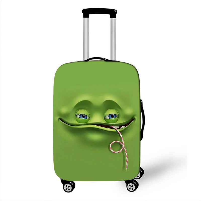 Funny Expression Luggage Covers | Elastic Suitcase Protector (S–XL)