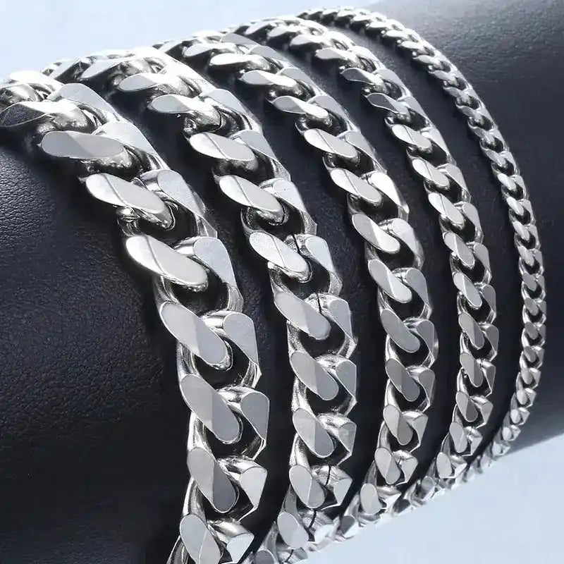 Cuban Chain Bracelet | Stainless Steel Link Wristband for Men & Women Dropified