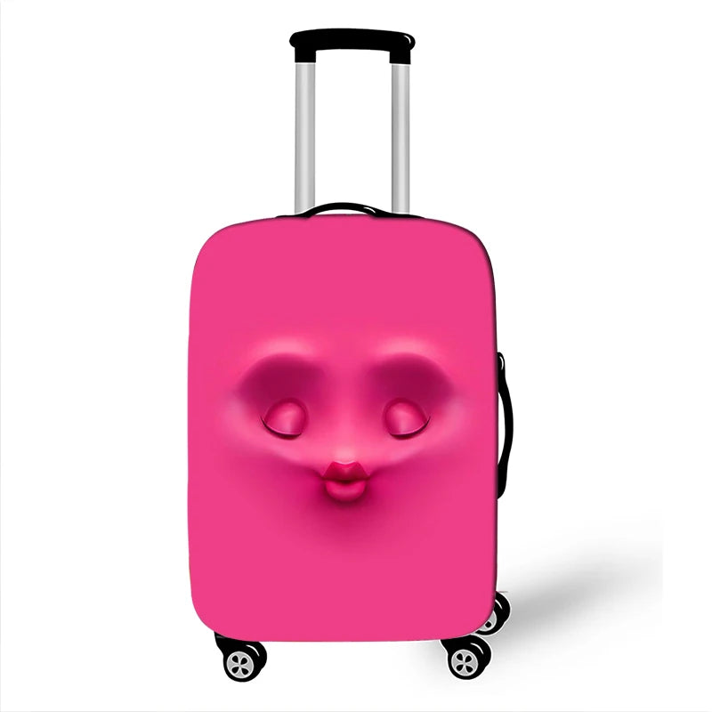 Funny Expression Luggage Covers | Elastic Suitcase Protector (S–XL)