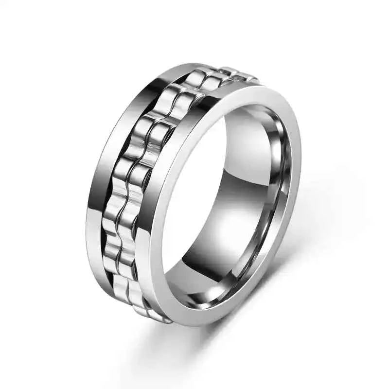 Anti-Stress Spinner Ring | Gear-Chain Rotating Band - Lifestyle Travel Trading