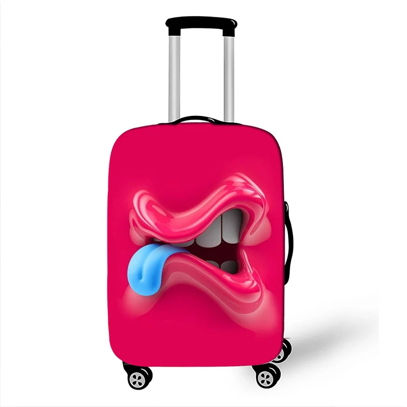 Funny Expression Luggage Covers | Elastic Suitcase Protector (S–XL)