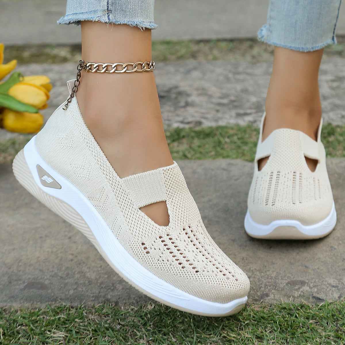 Chunky Mesh Shoes | Women's Breathable Casual Sneakers