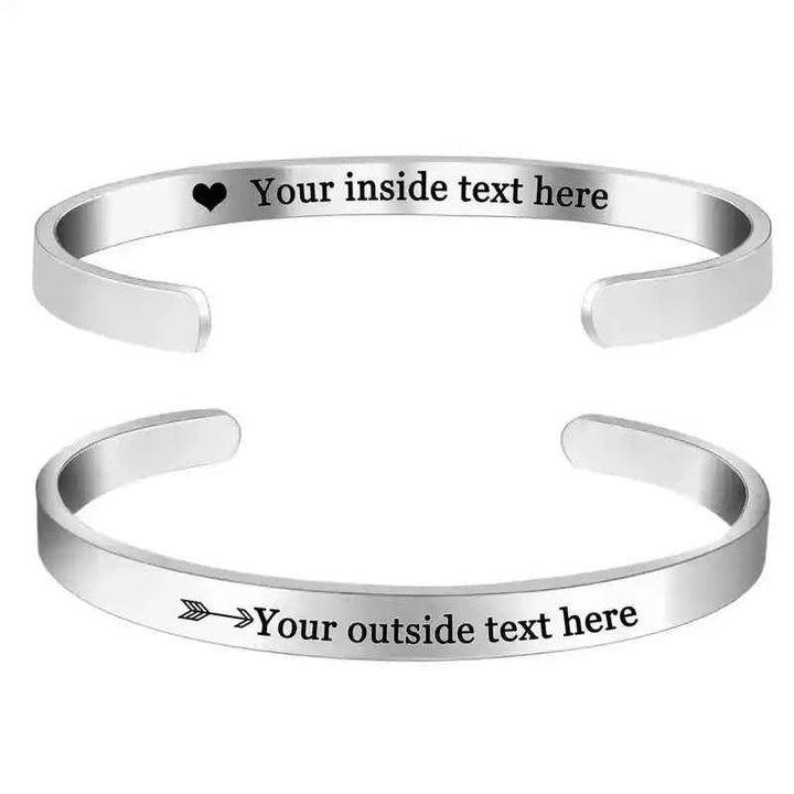 Custom Bracelets | Personalised Stainless Steel Cuff