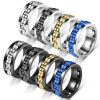 Anti-Stress Spinner Ring | Gear-Chain Rotating Band - Lifestyle Travel Trading
