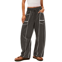 Women’s Wide‑Leg Cotton Pants – Colour Stitch Design