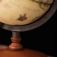 Wooden World Globe | Retro English Desk Globe (Wood + Metal) - Lifestyle Travel Trading
