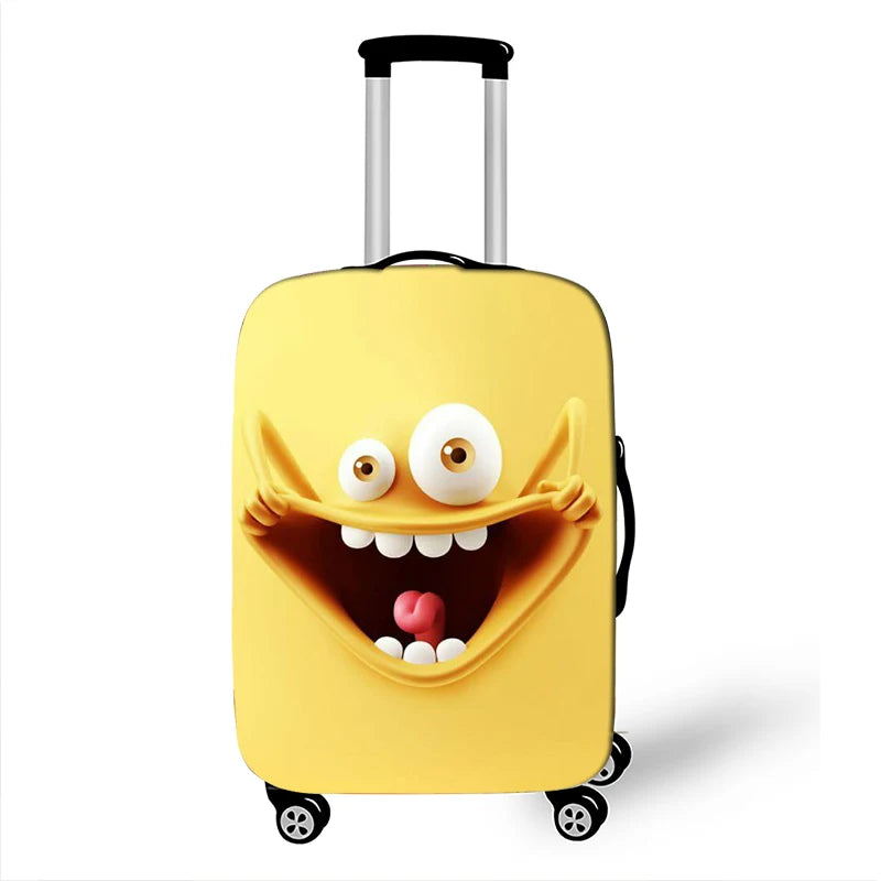 Funny Expression Luggage Covers | Elastic Suitcase Protector (S–XL)
