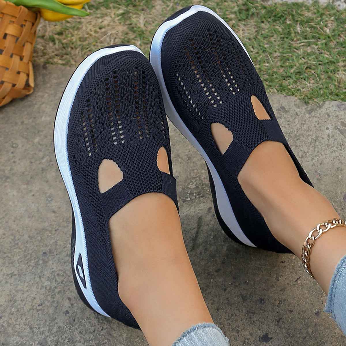 Chunky Mesh Shoes | Women's Breathable Casual Sneakers