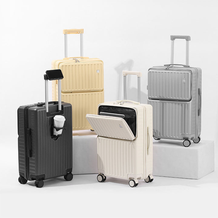 Front Opening Hard Shell Luggage with USB Port