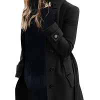 Women’s Longline Cardigan Coat – Casual Slim‑Fit Polyester Outerwear