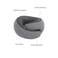 Memory Foam Travel Neck Pillow – Portable Comfort for Airplane & Car