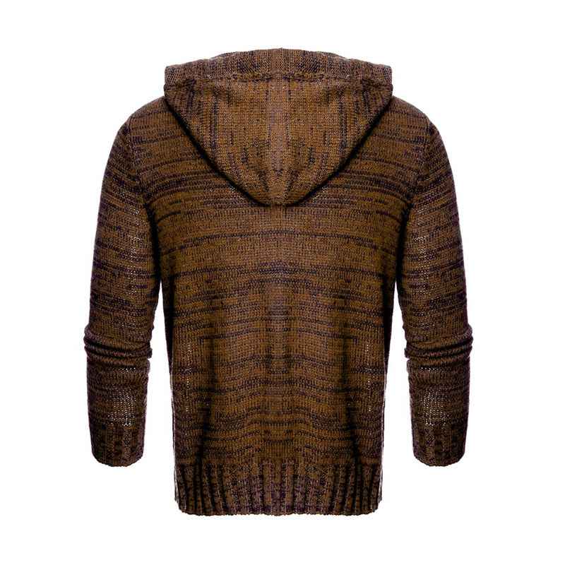 Hooded Turtleneck Sweater – Casual Knit Pullover