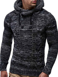 Hooded Turtleneck Sweater – Casual Knit Pullover
