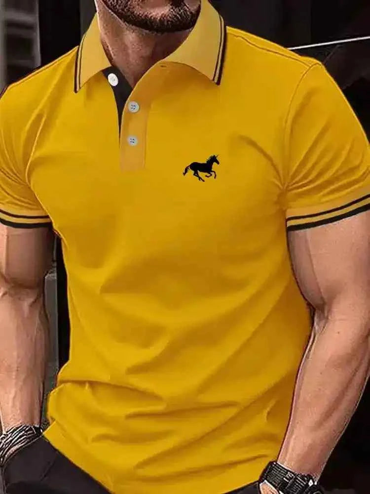 Classic Polo Shirt | Men's Short Sleeve Button Lapel Top