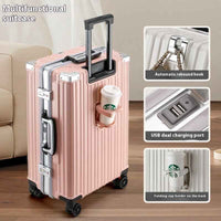 Aluminium Frame Trolley Suitcase – Large‑Capacity Luggage with Combination Lock