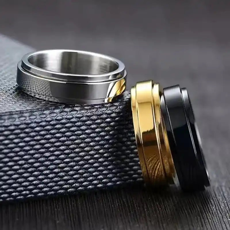 Engravable Spinner Rings | Custom Name Rotatable Band 6mm Steel
