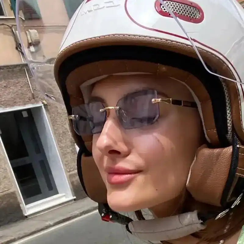 Rimless Sunglasses | Square Fashion Shades for Women and Men Dropified