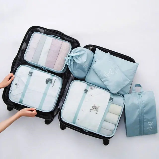 7PCS Luggage Packing Travel Organizer,Package Organisers,luggage accessories, package organisers, storage packs, travel accessories, travel organiser,Lifestyle Travel Trading,AU,lifestyletraveltrading.com.au