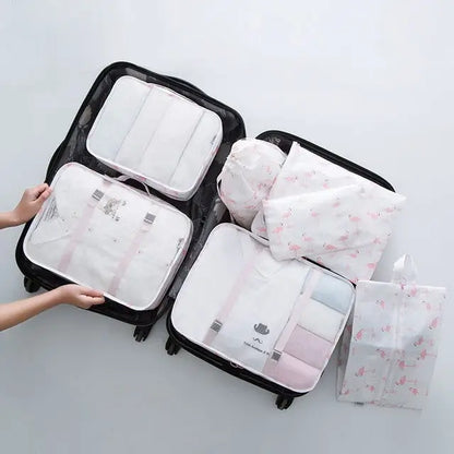 7PCS Luggage Packing Travel Organizer,Package Organisers,luggage accessories, package organisers, storage packs, travel accessories, travel organiser,Lifestyle Travel Trading,AU,lifestyletraveltrading.com.au