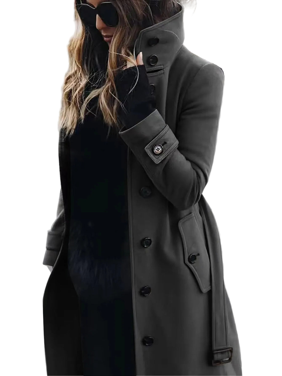 Women’s Longline Cardigan Coat – Casual Slim‑Fit Polyester Outerwear