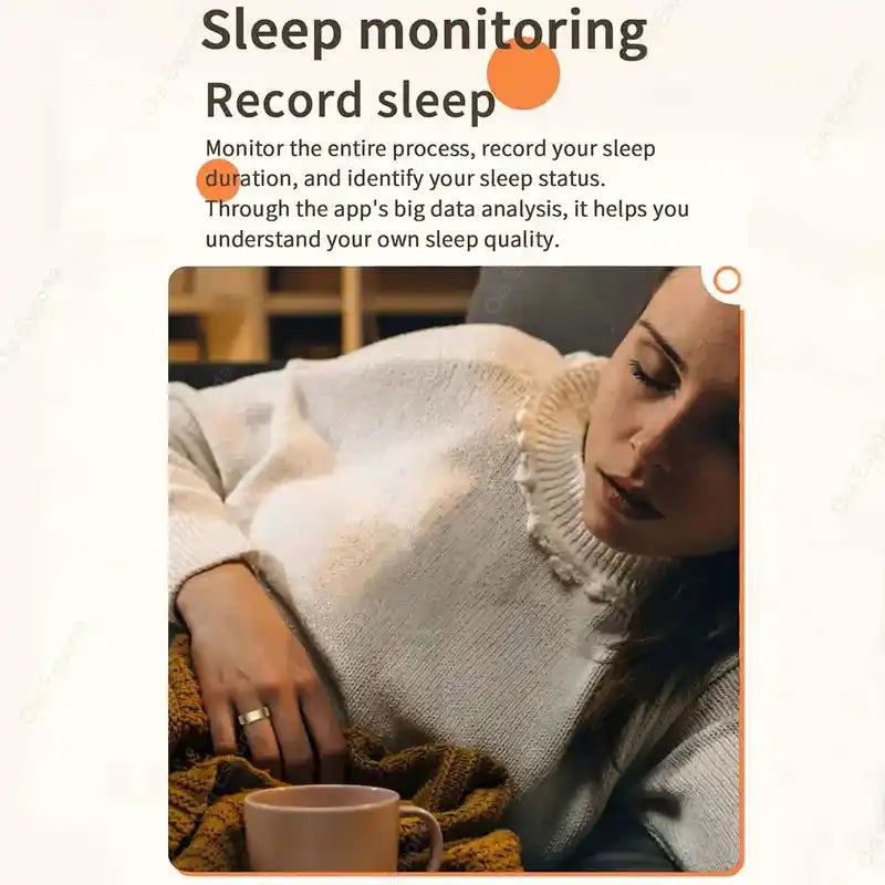 2025 New Smart Ring Men Women, Heart Rate and Blood Oxygen Monitor Smartring IP68 5ATM Waterproof, Multi-sport Mode Finger Ring Lifestyle Travel Trading