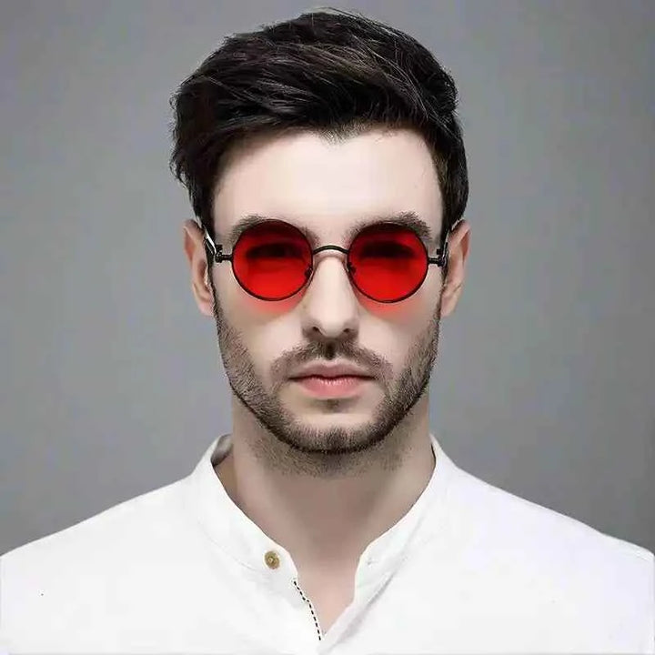 Steampunk Retro Sunglasses | Round Metal Gothic Punk Shades