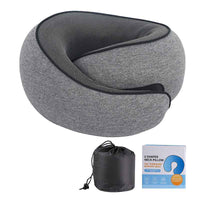 Memory Foam Travel Neck Pillow – Portable Comfort for Airplane & Car