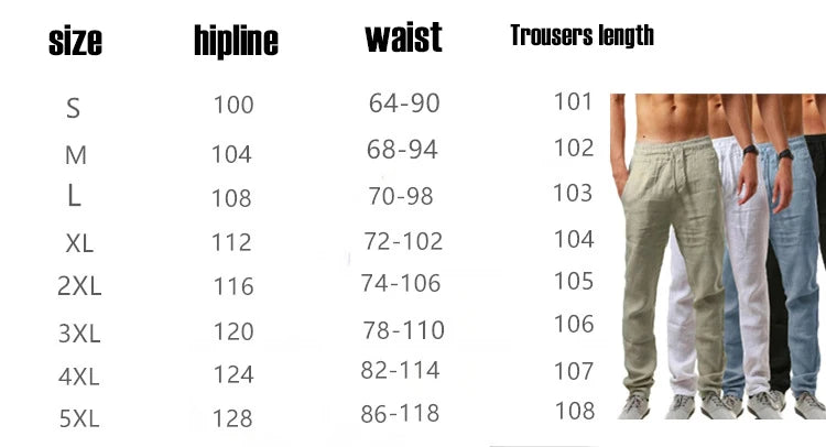 Men's Cotton Linen Drawstring Sport Pants | Breathable Comfort