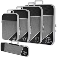 Travel Organiser Bag Set – Compression Packing Cubes (5‑Piece)