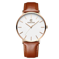 Luxury Business Men’s Watch – Ultra‑Thin Gold Quartz