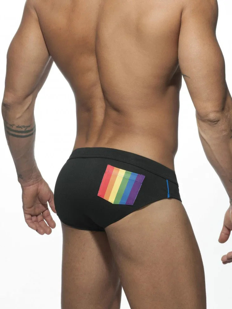 Men’s Rainbow Supportive Swim Briefs