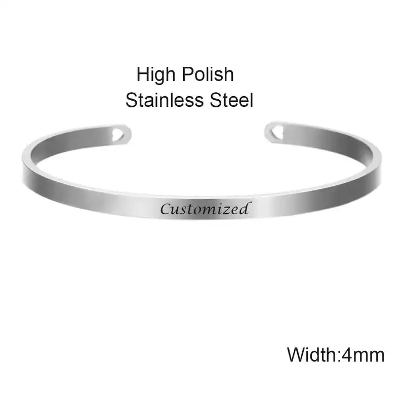 Custom engraved name bracelet