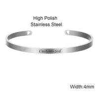 Custom engraved name bracelet