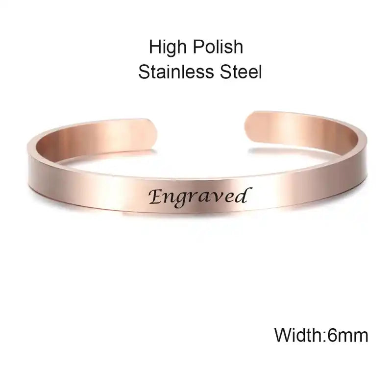 Custom engraved name bracelet