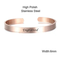 Custom engraved name bracelet