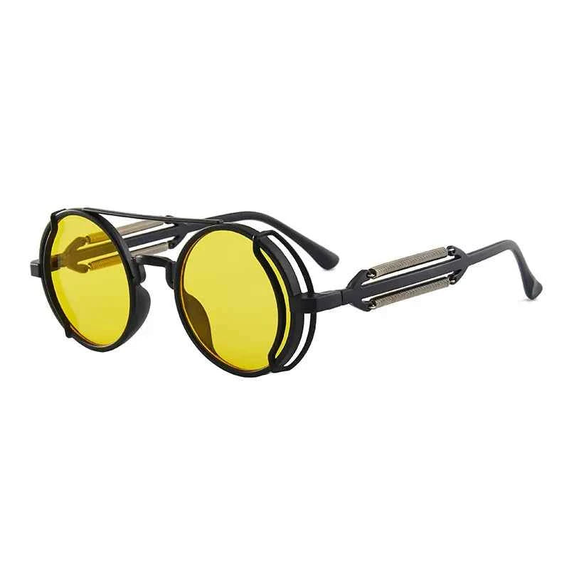 Gothic Steampunk Sunglasses – Retro Circular Frame