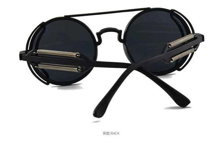 Gothic Steampunk Sunglasses – Retro Circular Frame