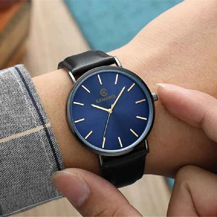 Luxury Business Men’s Watch – Ultra‑Thin Gold Quartz