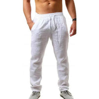 Men's Cotton Linen Drawstring Sport Pants | Breathable Comfort