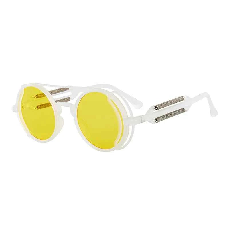 Gothic Steampunk Sunglasses – Retro Circular Frame