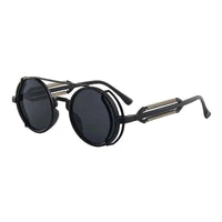 Gothic Steampunk Sunglasses – Retro Circular Frame