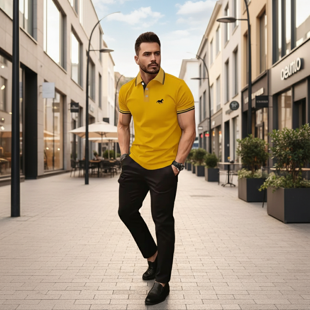 Classic Polo Shirt | Men's Short Sleeve Button Lapel Top