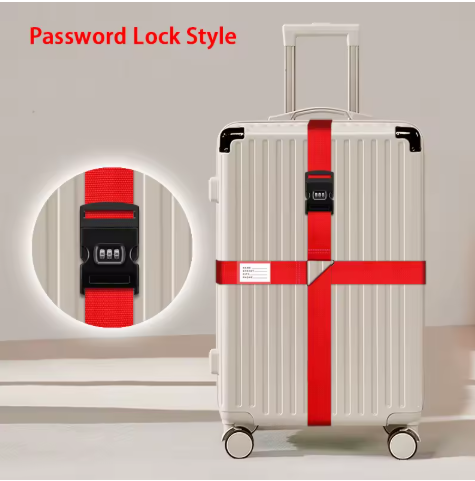 Colourful Anti‑Theft Luggage Straps – Adjustable Travel Security Belts