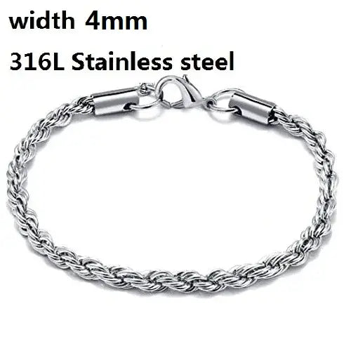 Stainless Steel Cuban Chain Bracelet for Men & Women - Vintage Metal Viking Kpop