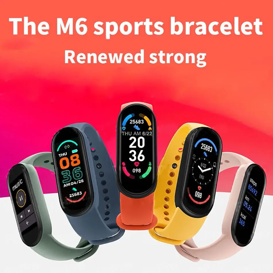 M6 Unisex Smart Watch - Fitness Smart Bracelet - Waterproof Multi-function Watches