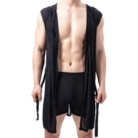 Men’s Summer Bathrobe – Lightweight Hooded Mesh