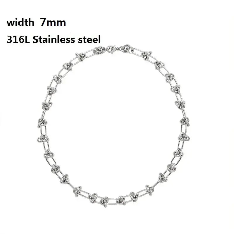 Stainless Steel Cuban Chain Bracelet for Men & Women - Vintage Metal Viking Kpop