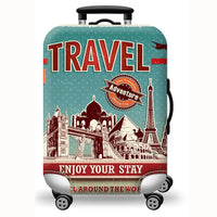 Map & Travel luggage cover – Vintage Travel Poster design