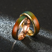 6 mm Colour‑Changing Stainless Steel Ring – Temperature Mood Band